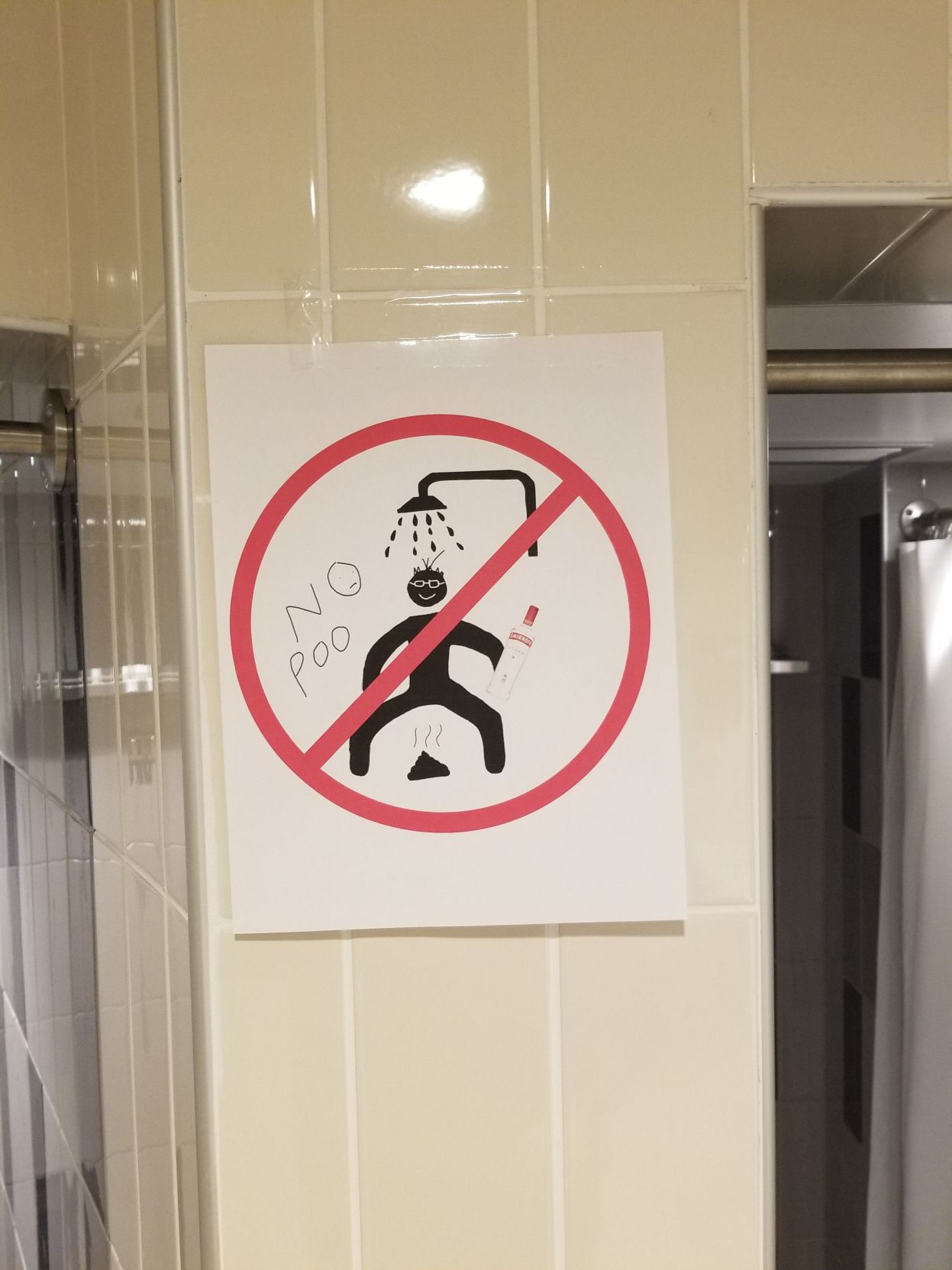 Delaware Shower Sign